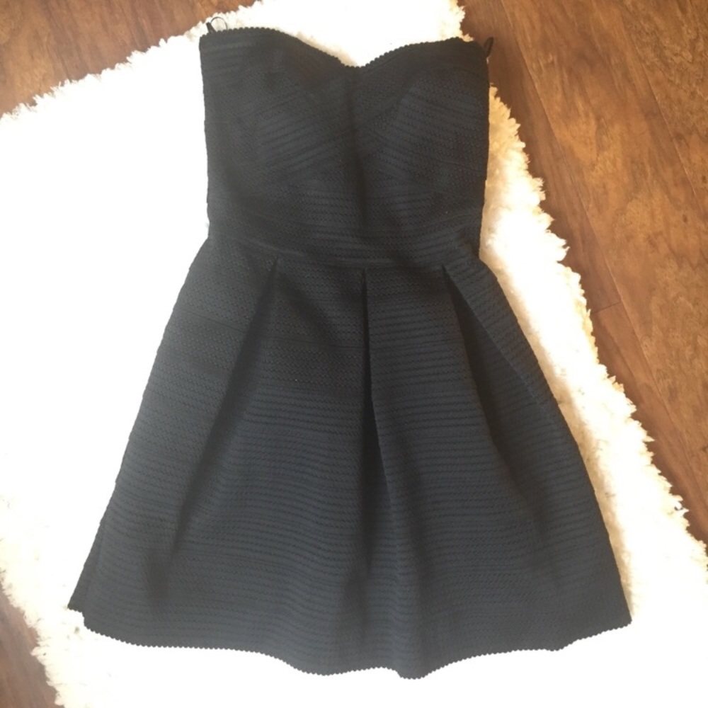 Express Black Strapless Dress